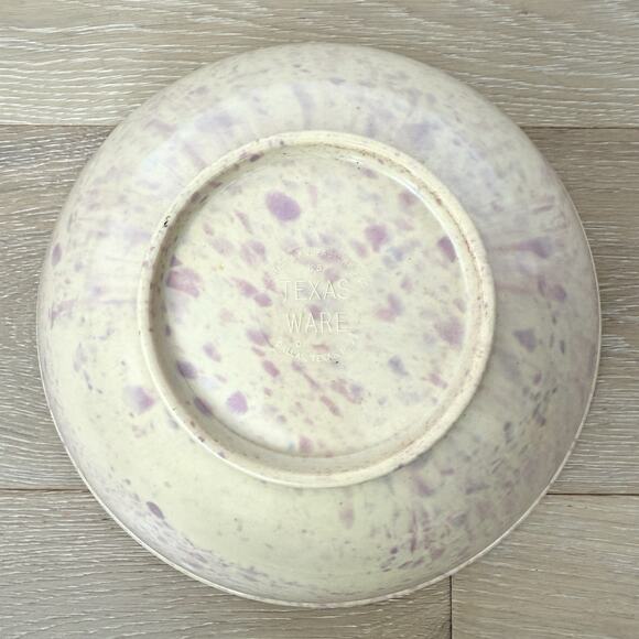 Vintage Texas Ware Melmac Confetti Splatter Mixing Bowl #118 9 3/4" Peach Cream - Picture 4 of 7